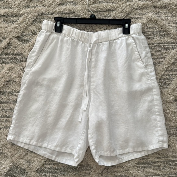 EILEEN FISHER Organic-Linen Long Shorts Size Medium - Picture 8 of 13